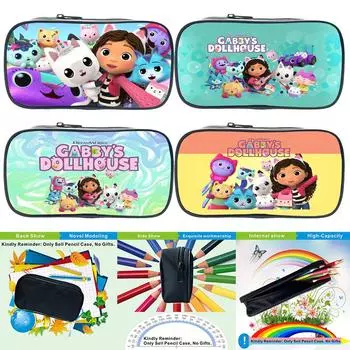 Сумка-карандаш для кукольного домика Габби, органайзер с котом Габби, косметичка для цветных карандашей, отличные подарки, аксессуары, сумка для канцелярских принадлежностей 1