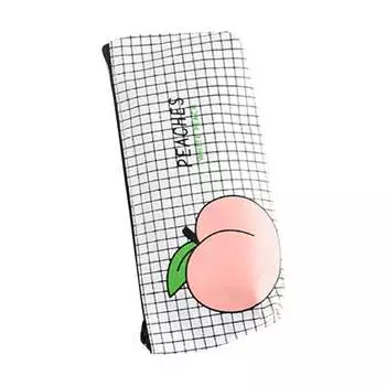 Сумка-карандаш на молнии с принтом фруктов для студентов, пеналы, канцелярские принадлежности для офиса no.01