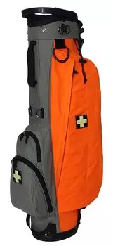 Сумка-кедди Kinosho TRANSIT Canvas Stand Caddy Bag Lightweight 8 Type 3 Division 2024 Model 0685 Cement Gray x Orange KHG-STG02W