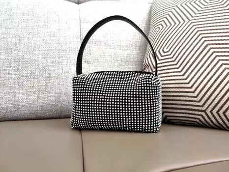 Сумка King со стразами, сверкающая сумка, женская сумка-мессенджер с бриллиантами, новинка 2024 года, сумка через плечо с бриллиантами, маленькая квадратная сумка чёрный