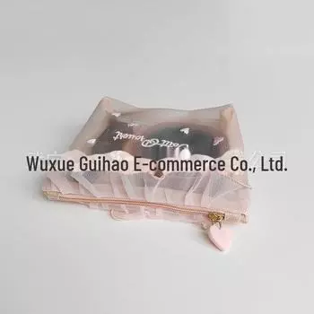 Сумка-клатч для косметички из прозрачной сетки для девочек Niche Mesh Clutch розовый