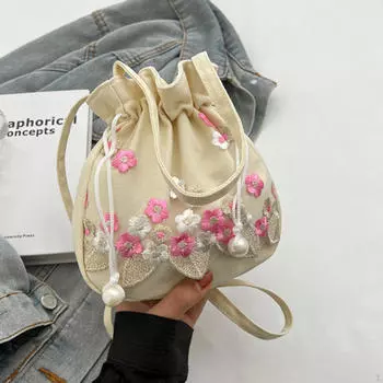 Сумка-клатч Hanfu, повседневная сумка-ведро для покупок, подарков, пикника, свадьбы розовый