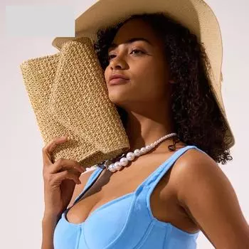 Сумка-клатч ручной работы на цепочке, сумка-конверт Seaside Holiday Wind, весна/лето хаки