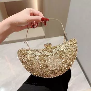 Сумка-клатч Water Diamond Banquet Handheld Bag, сверкающая вечерняя сумочка для женщин, вечерние сумки для ужина жёлтый