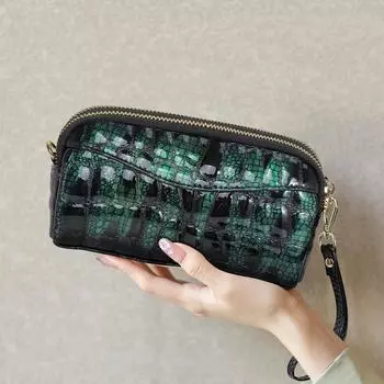 Сумка-клатч женская сумка новый стиль большая вместительная сумка из натуральной кожи двойная молния сумка-ракушка одно плечо сумка через плечо