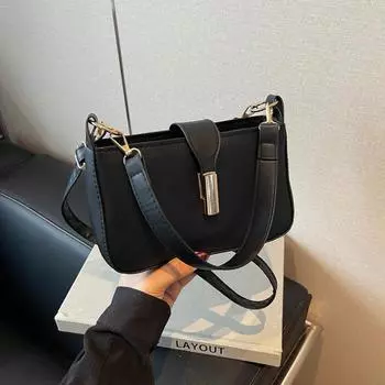 Сумка контрастного цвета высокой стоимости, простая и модная сумка-мешок для подмышек, универсальная сумка-мессенджер на одно плечо в иностранном стиле хаки