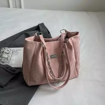 Сумка корейской версии большой вместимости для женщин, сумка для продвинутой сенсорной коммуникации и усердия, новая минималистичная большая сумка 2024 года, универсальная одинарная сумка