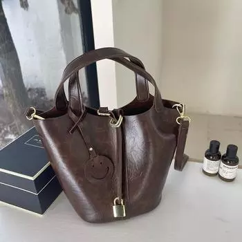 Сумка-корзина для овощей Maillard Retro Portable, женская модная сумка-ведро, универсальная сумка-мессенджер