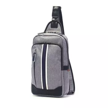 Сумка-кошелек через плечо серая мужская BDA-4986