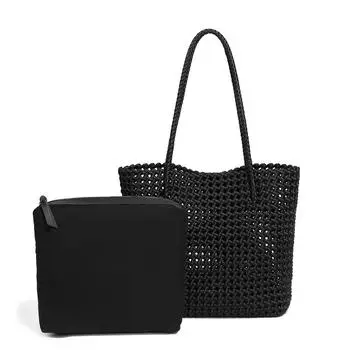 Сумка-кошелек для матери и ребенка, корзина с узлом в виде мельницы, плетеная сумка, женская сумка-кошелек на одно плечо в стиле Харадзюме