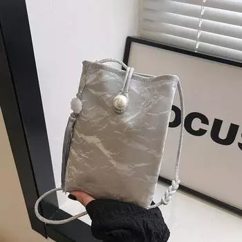 Сумка-кошелек для мобильного телефона, маленькая сумка 2024 года, новая модная сумка-мессенджер, простая модная сумка через плечо для мобильного телефона, женская чёрный