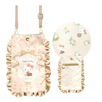 Сумка-кошелек Hatayama Shoji Sanrio с оборкой Hello Kitty Приблизительные размеры H19 x x D2 см 33202117: В11.5