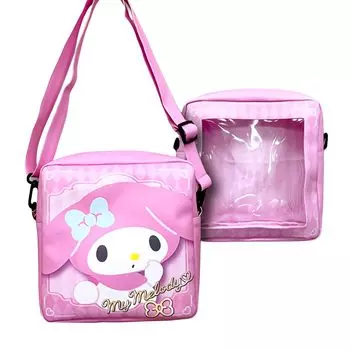 Сумка-кошелек Hatayama Shoji Sanrio с принтом и прозрачным окошком Favorite My Melody. Приблизительные размеры: В23 x Ш23 x Г7 см. 34202174