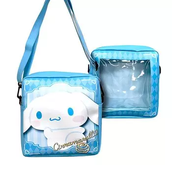 Сумка-кошелек Hatayama Shoji Sanrio с принтом и прозрачным окошком, любимая булочка с корицей, размер примерно 23 x 23 x 7 см, 34202176