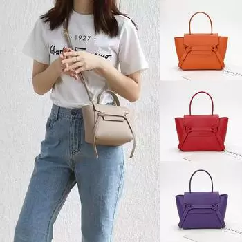 Сумка-кошелек из натуральной кожи с изображением сома Яо Чэня, сумка с изображением улыбающегося лица, сумка на одно плечо с диагональными крыльями, женская сумка на сто плеч 16x9x13cm серый