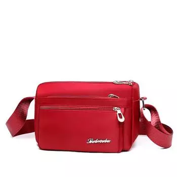Сумка-кошелек New Street Mom Crossbody из ткани Оксфорд для путешествий и малого бизнеса красный