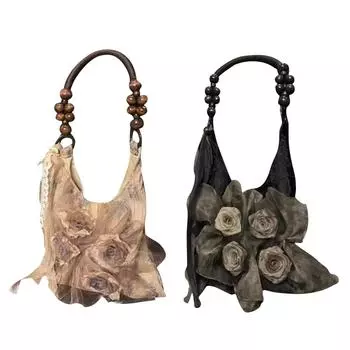 Сумка-кошелек с рисунком «трава и дерево», окрашенная валиком, через плечо One Size чёрный