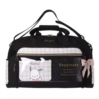 Сумка-кошелек Sanrio Boston Poly Check Pouch с лентой Travel Boston School Trip 40 л 2 ночи 3 дня тренировочный лагерь Forest School Shoulder [Axis] (Почакко)