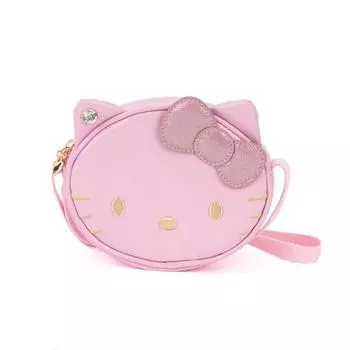 Сумка-кошелек Sanrio Hello Kitty Cutie Face для девочек и детей, сумка для мобильного телефона HELLO KITTY, популярный персонаж в Корее
