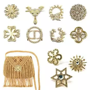 Сумка Кошелек шляпа Декор фурнитура изысканный стразы металлическая пряжка застежка DIY кожа ремесло тканые сумки аксессуары