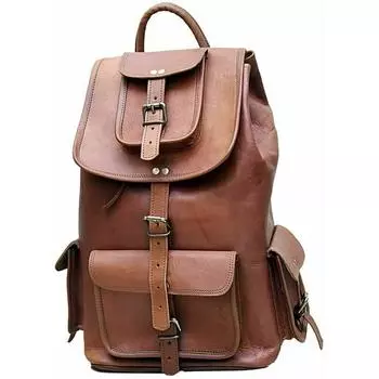 Сумка Коза Кожаный Рюкзак Рюкзак Ноутбук Подлинная Путешествия Винтаж Коричневый Мужчины 16x8x8 коричневый