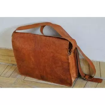 Сумка кожаная сумка-мессенджер для ноутбука через плечо 15 x 11 x 4 in коричневый
