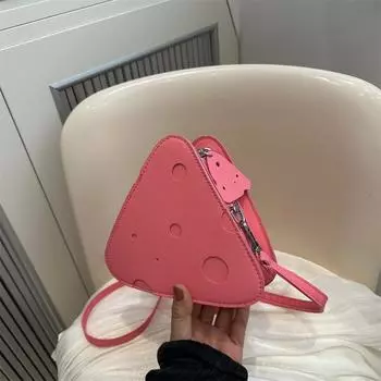 Сумка креативная сырная сумка текстура ПУ сумка через плечо ниша универсальная сумка почтальон персонализированная женская сумка коричневый