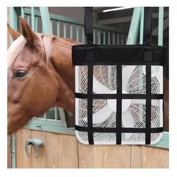 Сумка-кронштейн для устойчивого вентилятора, Регулируемая сумка для вентилятора для лошади, Подвесная сетчатая сумка для вентилятора, Сумка для вентилятора для конюшни One Size чёрный