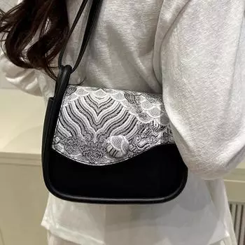Сумка-кроссбоди в китайском стиле Niche, легкая квадратная сумка на одно плечо, женская сумка в стиле ретро, высококачественная сумка-кроссбоди Niche