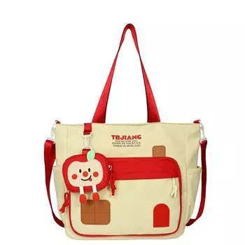 Сумка кроссбоди женская в стиле колледжа большой вместимости, студенческая сумка для занятий, сумка на плечо для поездок жёлтый