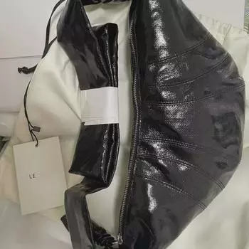 Сумка-круассан из изысканного льна с завязанным узлом - модная, универсальная сумка-кроссбоди с принтом пельменей Small 35*16cm