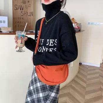 Сумка-круассан в стиле ретро, иностранная, модная, студенческая, сумка через плечо, сумка-круассан через плечо, холщовая сумка, женская сумка чёрный