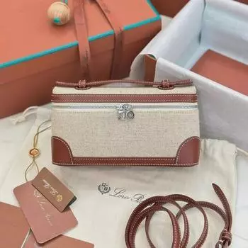 Сумка-ланч-бокс из холста LP19 - женская модная сумка-мессенджер 2025 года для переноски и ношения на плече Regular (Hardware No Label)