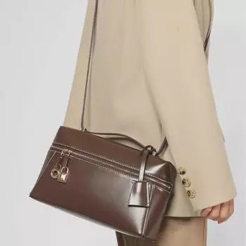 Сумка-ланч-бокс Retro Niche Handheld Crossbody: Мода осень/зима кофейный