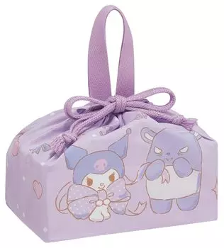Сумка-ланч-бокс Skater со шнурком и вставкой для детей, сделано в Японии, Sanrio Kuromi, большая лента для девочек, KB7, детская