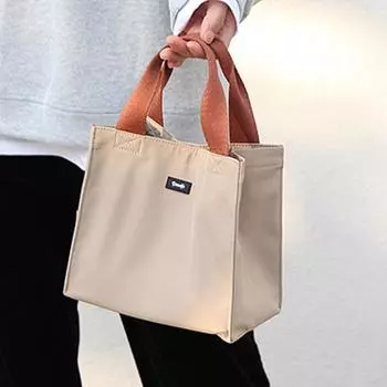 Сумка-ланч-бокс Yousheng емкостью 3 л, водонепроницаемая, изолированная, женская, легкая, с карманом на молнии, для пикника на пляже, путешествий, сумка-тоут коричневый