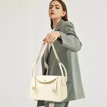 Сумка Lindy из натуральной кожи 2024 года: Стильная, вместительная сумка через плечо для женщин