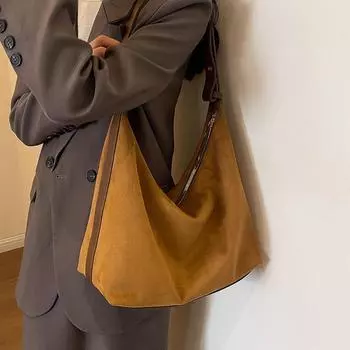 Сумка Maillard женская сумка-тоут большой емкости осень-зима может быть мессенджером 2024 новая ретро матовая сумка на плечо для поездок на работу чёрный