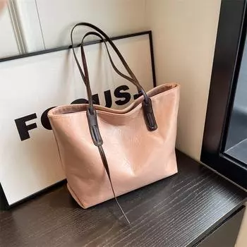 Сумка Майяра женская сумка-тоут большой емкости осень 2024 года новая ретро универсальная сумка через плечо классная сумка для поездок на работу чёрный