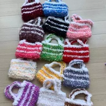 Сумка Mao Mao, подходящая по цвету, микс и подбор, шерстяная трикотажная модная брендовая повседневная сумка на запястье белый