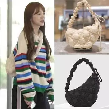 Сумка-мешок 2024 года, осенне-зимняя ниша, универсальная сумка-складушка Cloud Fold, женская, большая вместимость, легкая сумка через плечо, сумка-мессенджер чёрный