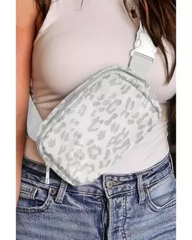 Сумка-мешок Azura Exchange из холста с пряжкой и леопардовым принтом ONE SIZE белый