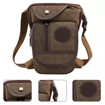 Сумка-мешок Canvas Drop Leg Высококачественная мужская сумка Canvas Drop Leg Военная мотоциклетная многоцелевая сумка Messenger через плечо чёрный