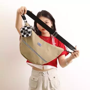 Сумка-мешок через плечо унисекс весна/лето 2025 г.: Большая вместимость, модный спортивный и велосипедный дизайн