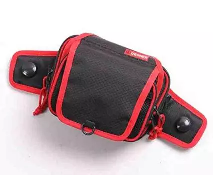 Сумка-мешок для бака DEGNER Suction Cup Pouch Pipeing 1.5L Black/Red NB-180