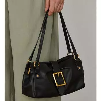 Сумка-мешок для подмышки из натуральной кожи с плиссировкой для женщин, мягкая кожаная сумка через плечо первого слоя, высокое качество в стиле ретро