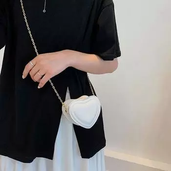 Сумка-мешок для родителей и детей Детская сумка Женская сумка Love Shape Сумка через плечо Сумка из искусственной кожи красный