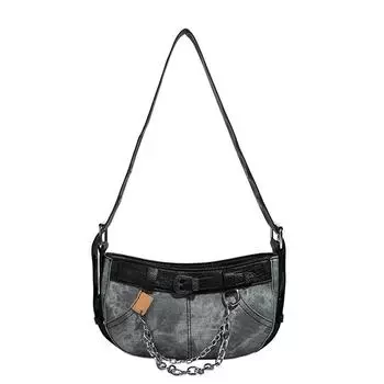 Сумка-мешок из ткани подмышкой женская одно плечо через плечо в иностранном стиле Ins Super Fire Baguette Bag