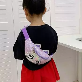 Сумка-мешок Jelly Laser Chest Прозрачные блестящие сумки через плечо Детские сумки через плечо для бега серебряный