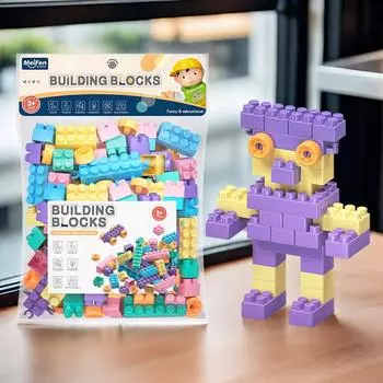 Сумка-мешок Macaron из ПВХ-карты, детский сад, детские игрушки-головоломки, строительные блоки разноцветный